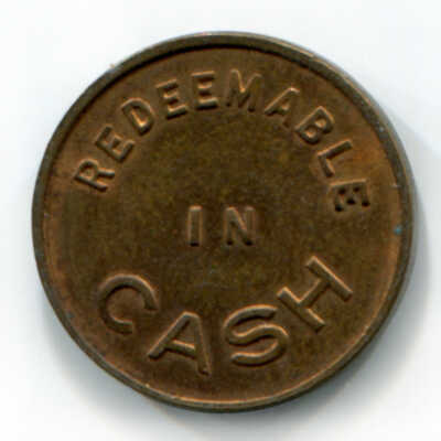 Logan Department Store 1/2¢ token: Reverse of token