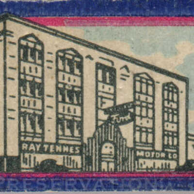 Ray Tennes Motor Co. matchbook