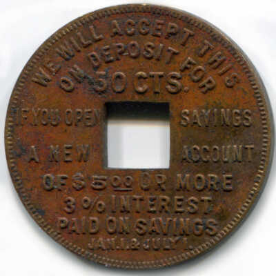 Logan Square State Bank Token: Reverse of token