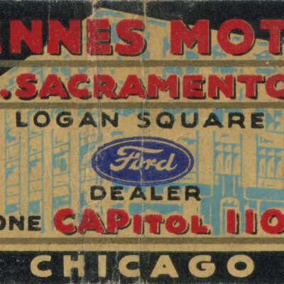 Ray Tennes Motor Co. matchbook