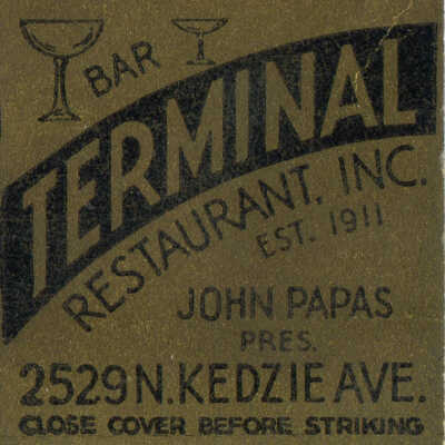 Terminal Restaurant matchbook