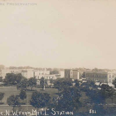 Logan Square N.W. from Met "L" Station