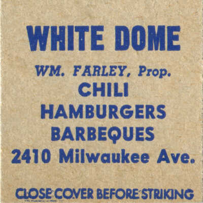 White Dome matchboook