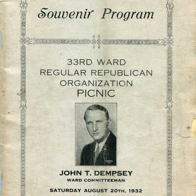 33rd Ward Regular Republican Organization Picnic Souvenir Program