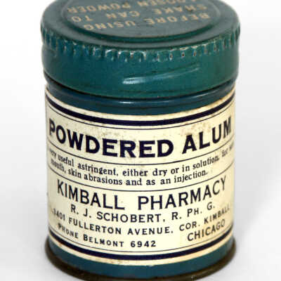 Kimball Pharmacy Powdered Alum Tin