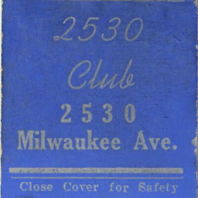 2530 Club matchbook