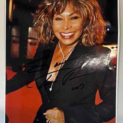 Signed Tina Turner Photo