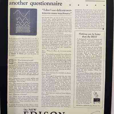 Thomas Edison Phonograph Newspaper Article