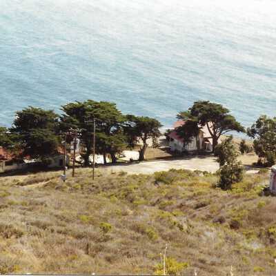 View from Point San Luis Lighthouse, The Nature Conservancy hike, in photo album from Joyce Hall - Undated 3.5" x 5" color photograph