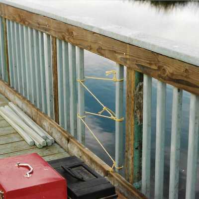 Construction of boardwalk at Oso Flaco Lake, in photo album - Undated 3.5" x 5" color photograph