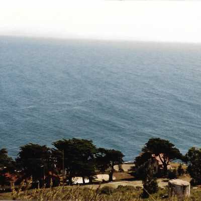 View from Point San Luis Lighthouse, The Nature Conservancy hike, in photo album from Joyce Hall - Undated 3.5" x 5" color photograph