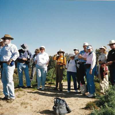 Hike at Callender Dunes lead by Kathleen Goddard Jones, in photo album - Undated 3.5" x 5" color photograph