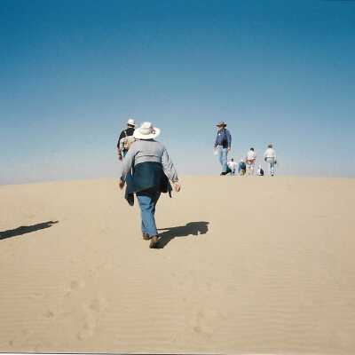 Hike at Callender Dunes lead by Kathleen Goddard Jones, in photo album - Undated 3.5" x 5" color photograph