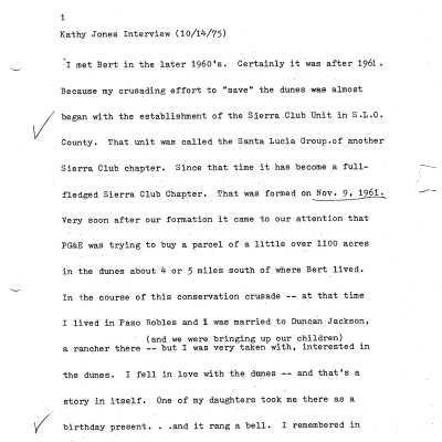 1975. Kathleen Goddard Jones interview - October 14