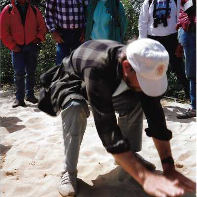 Educational Hike at Oso Flaco with Kathleen Goddard Jones, in photo album - Undated 3.5" x 5" color photograph