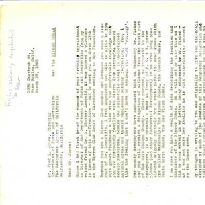 1965. Letter to Fred L. Jones, Director - March 28