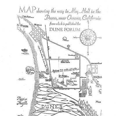 Map showing the way to Moy Mell, from the Dune For