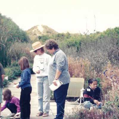 Educational event at Oso Flaco Lake Education Center - Undated 4" x 11.5" color photograph
