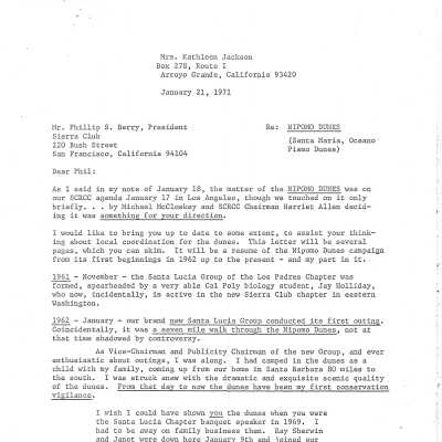 1971. Letter from Kathleen Goddard Jon - January 21