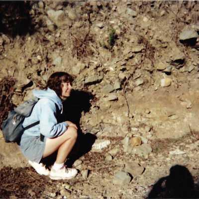 Pecho Coast Trail, Fossil hunting, The Nature Conservancy, 2/1/1993 - 3.5" x 5" color photograph