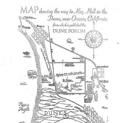 Map showing the way to Moy Mell, from the Dune For