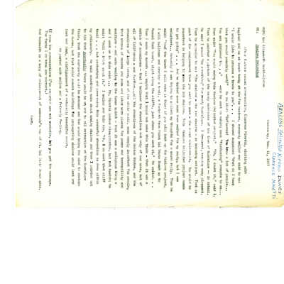 1987. Letter from Kathleen Goddard Jo - November 11
