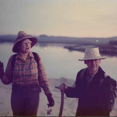 Kathleen Goddard Jones in the Dunes, photo taken b
