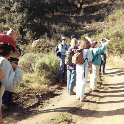 Pecho Coast Trail above Port San Luis Pier, The Nature Conservancy hike, in photo album from Joyce Hall - Undated 3.5" x 5" color photograph