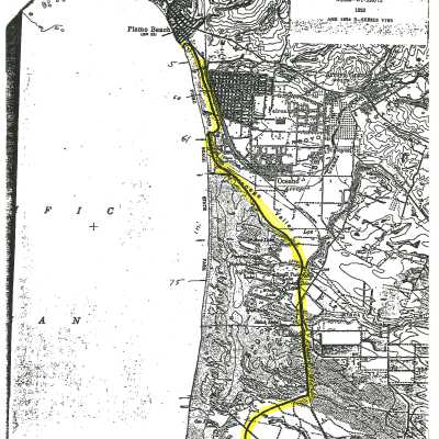 California coastline map from Pismo Beach to Point Sal - 1952