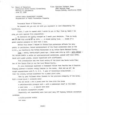 1989. Letter from Kathleen Goddard Jones - June 22