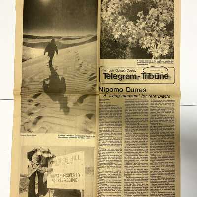 "Nipomo Dunes: A 'living museum' for rare plants" - May 30 - 1979
