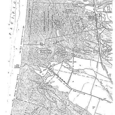 Photocopy of a map of the Guadalupe Area by Kathle