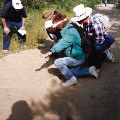 Educational Hike at Oso Flaco with Kathleen Goddard Jones, in photo album - Undated 3.5" x 5" color photograph