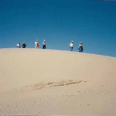 Hike at Callender Dunes lead by Kathleen Goddard Jones, in photo album - Undated 3.5" x 5" color photograph