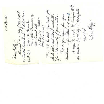 1980. Letter from Tom Griggs to Kathl - December 27