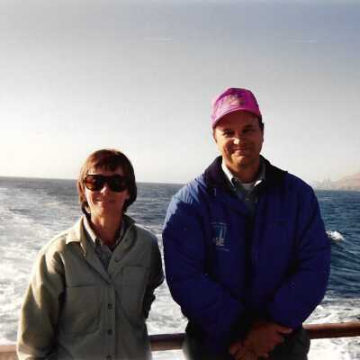 Boating Trip, The Nature Conservancy, in photo album from Joyce Hall - Undated 3.5" x 5" color photograph
