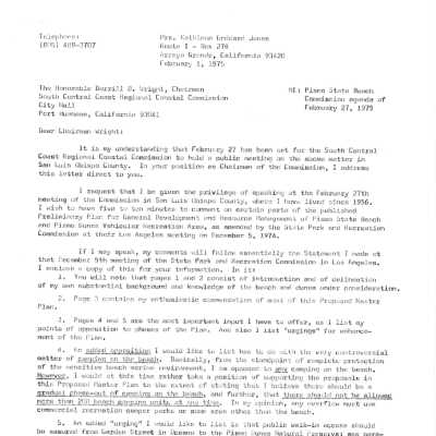 1975. Letter from Kathleen Goddard Jon - February 1