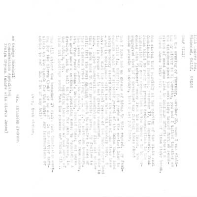 1966. Letter to William E. Siri from - Novemeber 9
