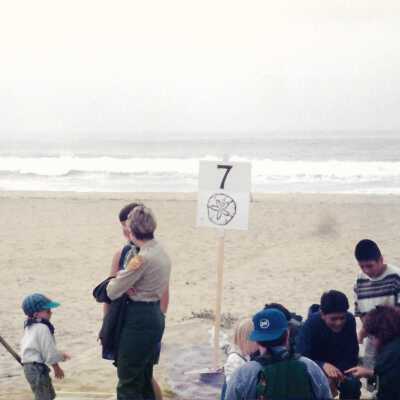 Educational event at Oso Flaco Lake Education Center - Undated 4" x 11.5" color photograph