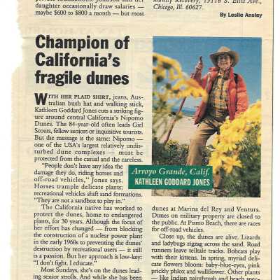 Champion of California's fragile dunes by Mary-Ann