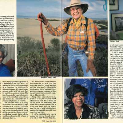profile of Kathleen Goddard-Jones on page 43, includes photo - June - July 1990 edition of "Modern Maturity"