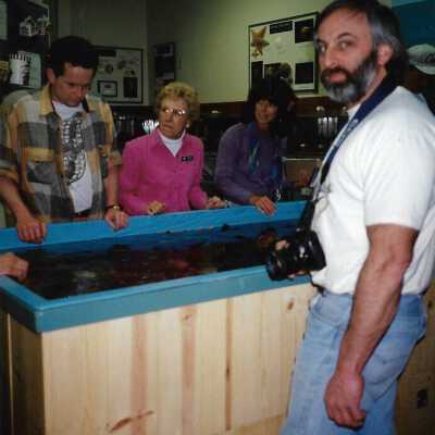 The Nature Conservancy Members on a Museum visit, in photo album from Joyce Hall - Undated 3.5" x 5" color photograph