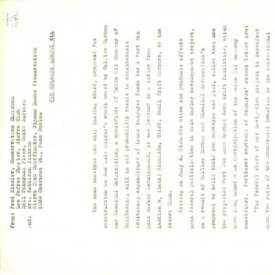 Press release from Kathleen Goddar - August 4 - 1965