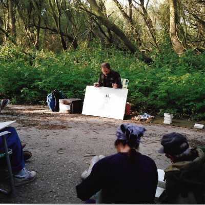Educational Hike at Oso Flaco with Kathleen Goddard Jones, in photo album - Undated 3.5" x 5" color photograph