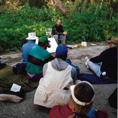 Educational Hike at Oso Flaco with Kathleen Goddard Jones, in photo album - Undated 3.5" x 5" color photograph