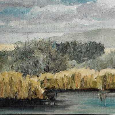 "Windy Day" Photo of a painting by Libby Tolley, 11/2/1994 - 4" x 5" color photograph