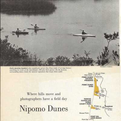 Sunset Magazine, "Where hills move and photographers have a field day: Nipomo Dunes" pages 10-13 - September 1987