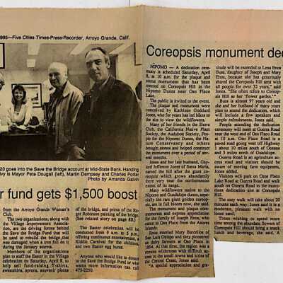 500 boost" Wednesday April 5, 1995 Five Cities Times-Press-Recorder, Arroyo Grande, CA - "Bridge repair fund gets $1