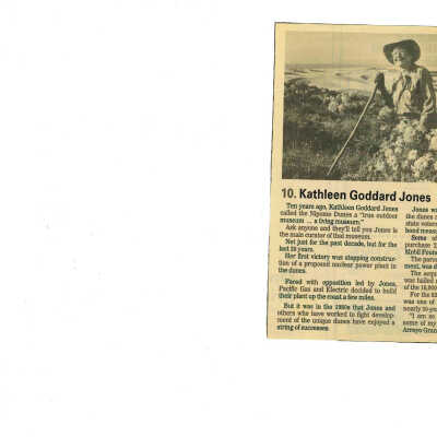 "Kathleen Goddard Jones" - Newspaper clipping