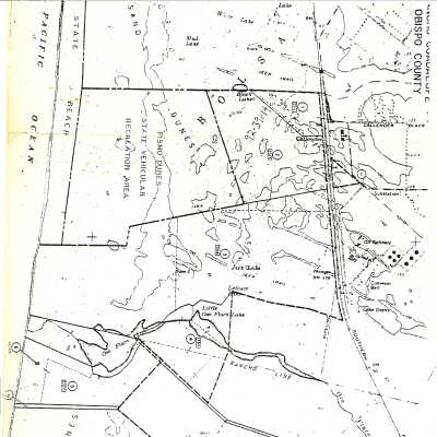 Map of the Pismo Dunes State Vehicular recreation